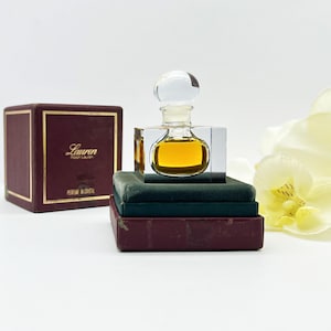 Vintage Lauren Ralph Lauren Perfume 7ml – Crystal Bottle, 1978 Extrait, Luxury Christmas Gift for Her, Original Box