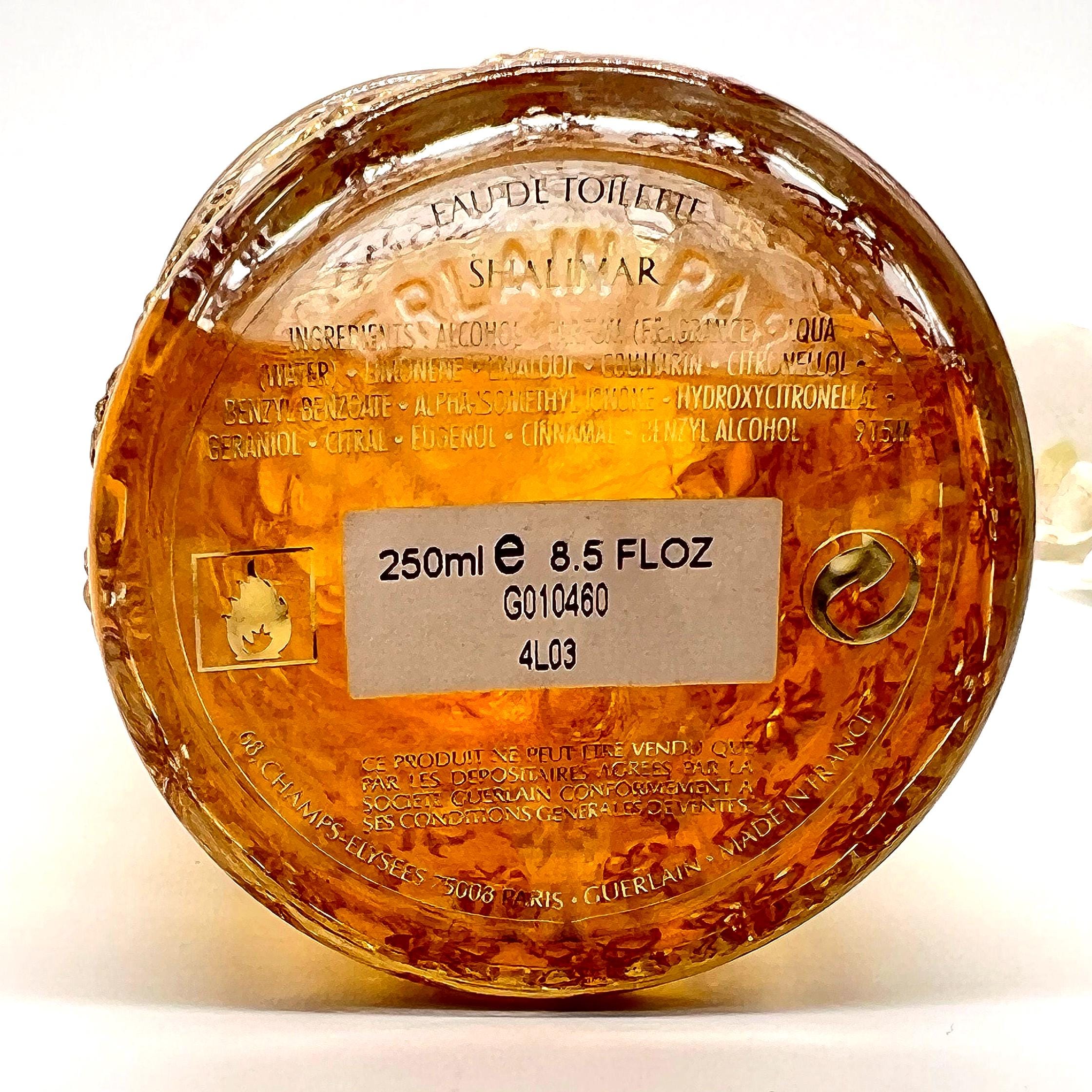 Vintage Guerlain Shalimar Bee Bottle 250ml , Hand-painted Gold