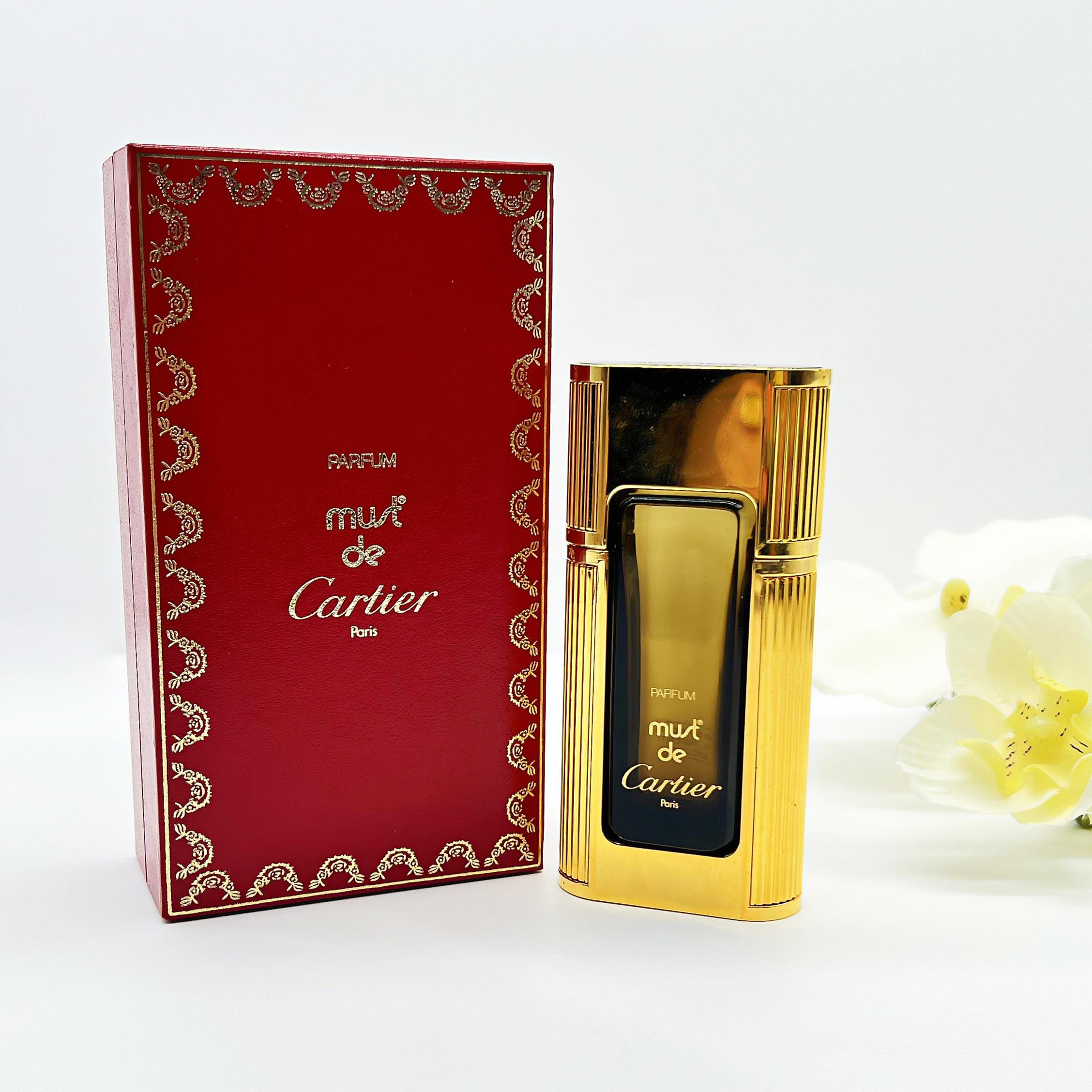 Vintage Must De Cartier Empty Perfume Bottle, Display Collectible