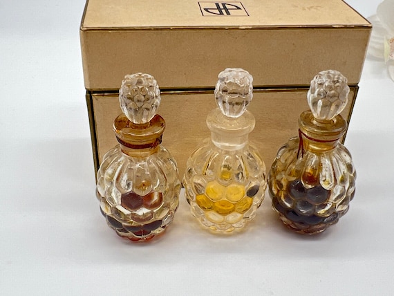 JEAN PATOU Parfum Set X3 Miniature Vintage 1940s to 1950s Amour