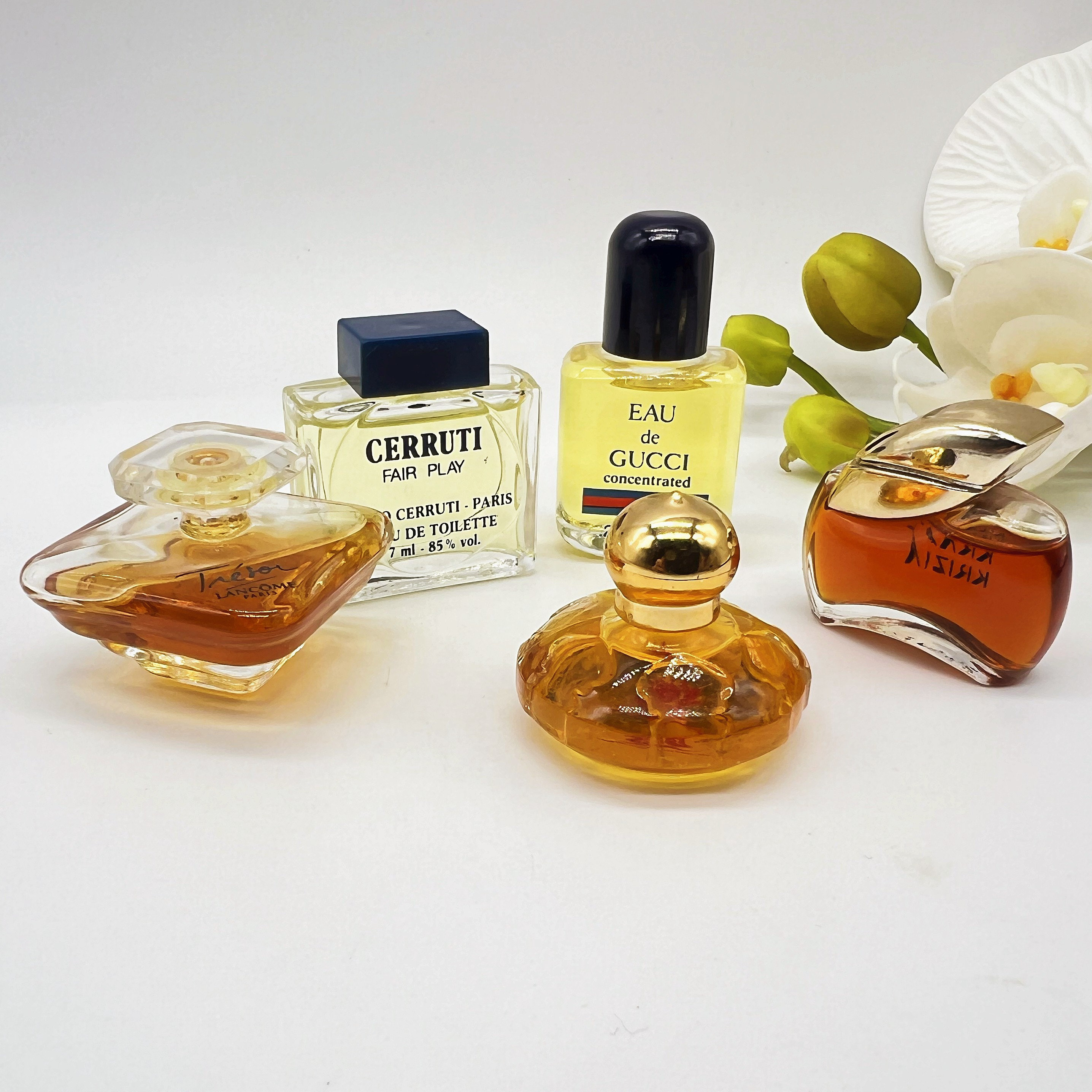 ミニチュア香水瓶10個セット、箱なし、ヴィンテージ80年代、様々な