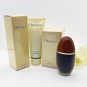 Obsession Alcohol Free Body Mist 100ml / 3.4 fl.oz e gel doccia 200ml - Raro set vintage, idea regalo di profumo da donna