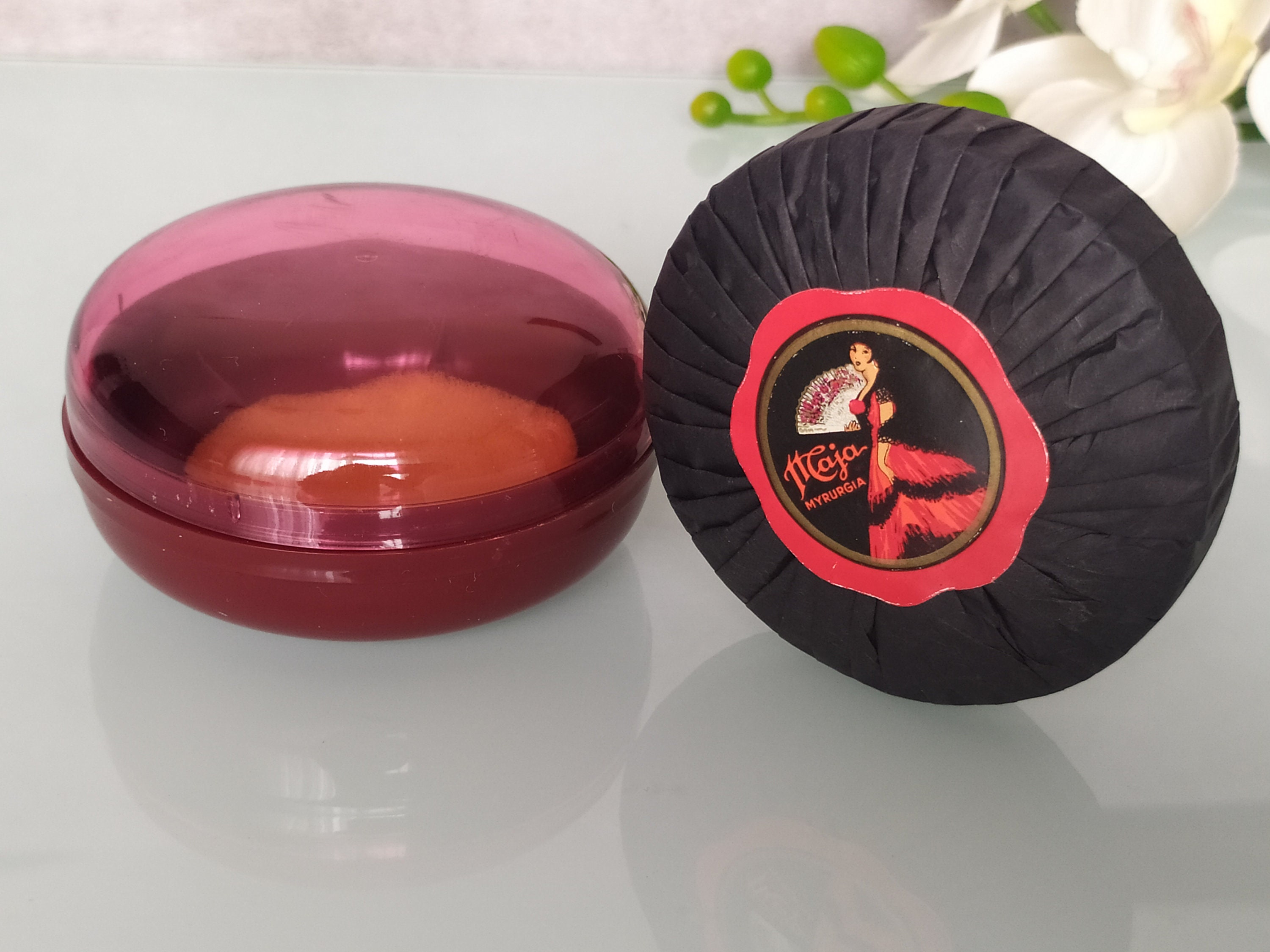 Myrurgia Maja Luxury Bath Soap: 100g Vintage Scented Bar With Dish