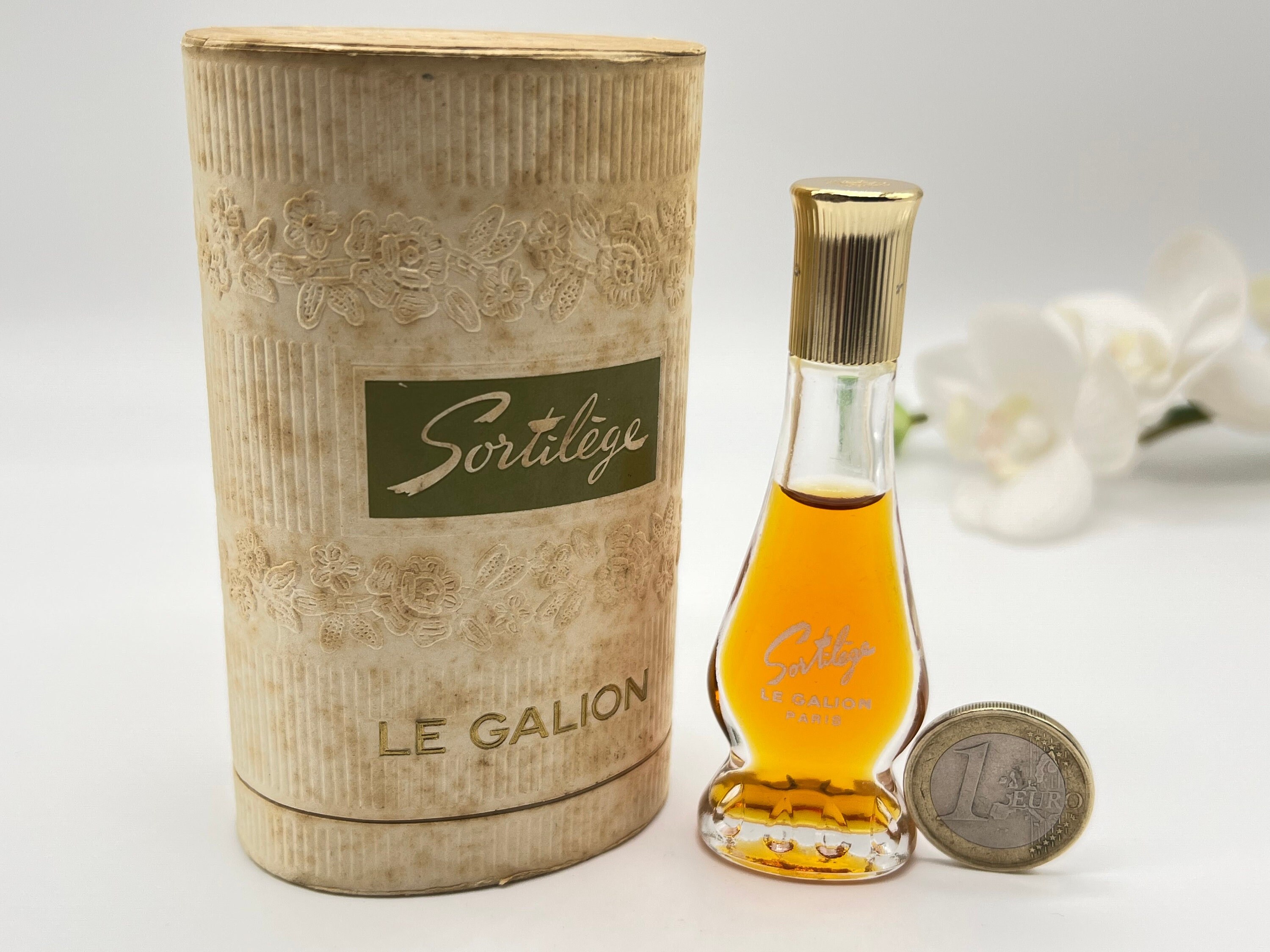 Parfum Vintage Sortilège Le Galion 1936, Flacon Scellé D'origine 1/3 Oz, Rare Et Neuf