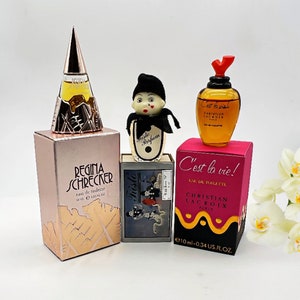 Lot Miniature Perfume , 2x10 ml Eau de toilette , 1x9 ml Parfum , C&#39;est la vie! , Wild Rose , Regina Schrecker ,