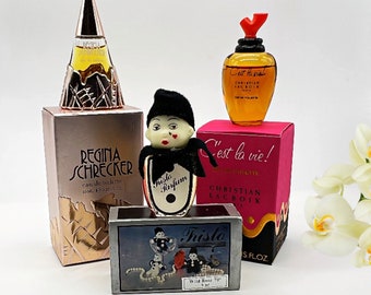 Vintage 80s Perfume Sample Set Collectible Gift Italian and French