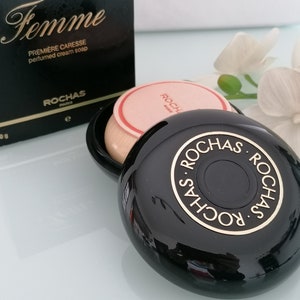 Femme Rochas  Perfumed Cream  Soap 150 g/5,3 oz. Luxury Dish , Vintage Perfumed Soap for Women,Gift Idea