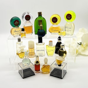 Lot of 19 Miniature Perfumes, Vintage Fragrances 60s - 90s, without boxes, Perfume Samples Collectible, Gift Idea, Tiny Bottle Perfume