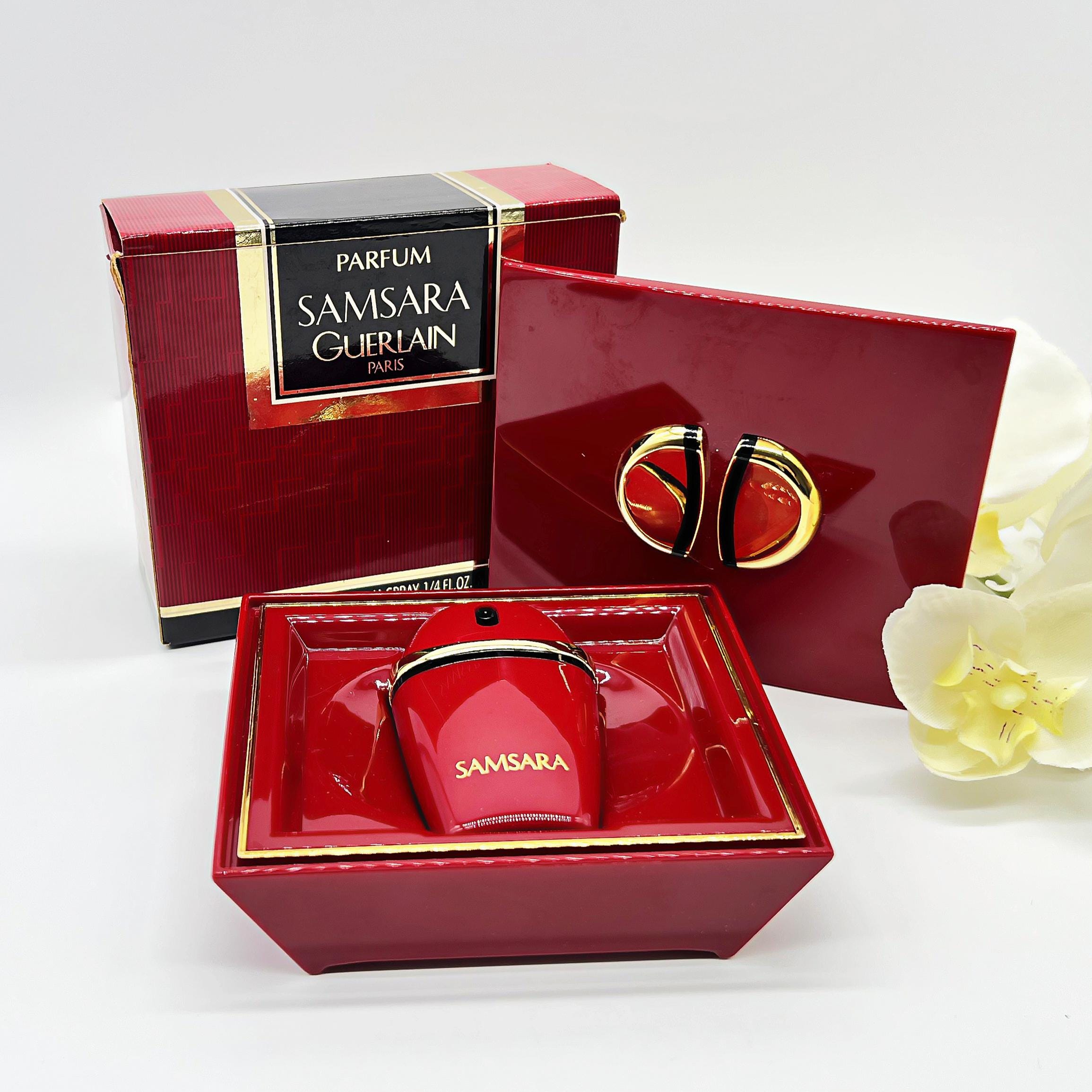 Rare Guerlain Samsara 1/4 Fl.oz Parfum Extrait Spray , 90s Vintage