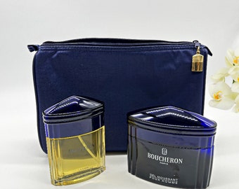 Vintage Boucheron Men's Travel Kit After Shave and Shower Gel Gift for Him