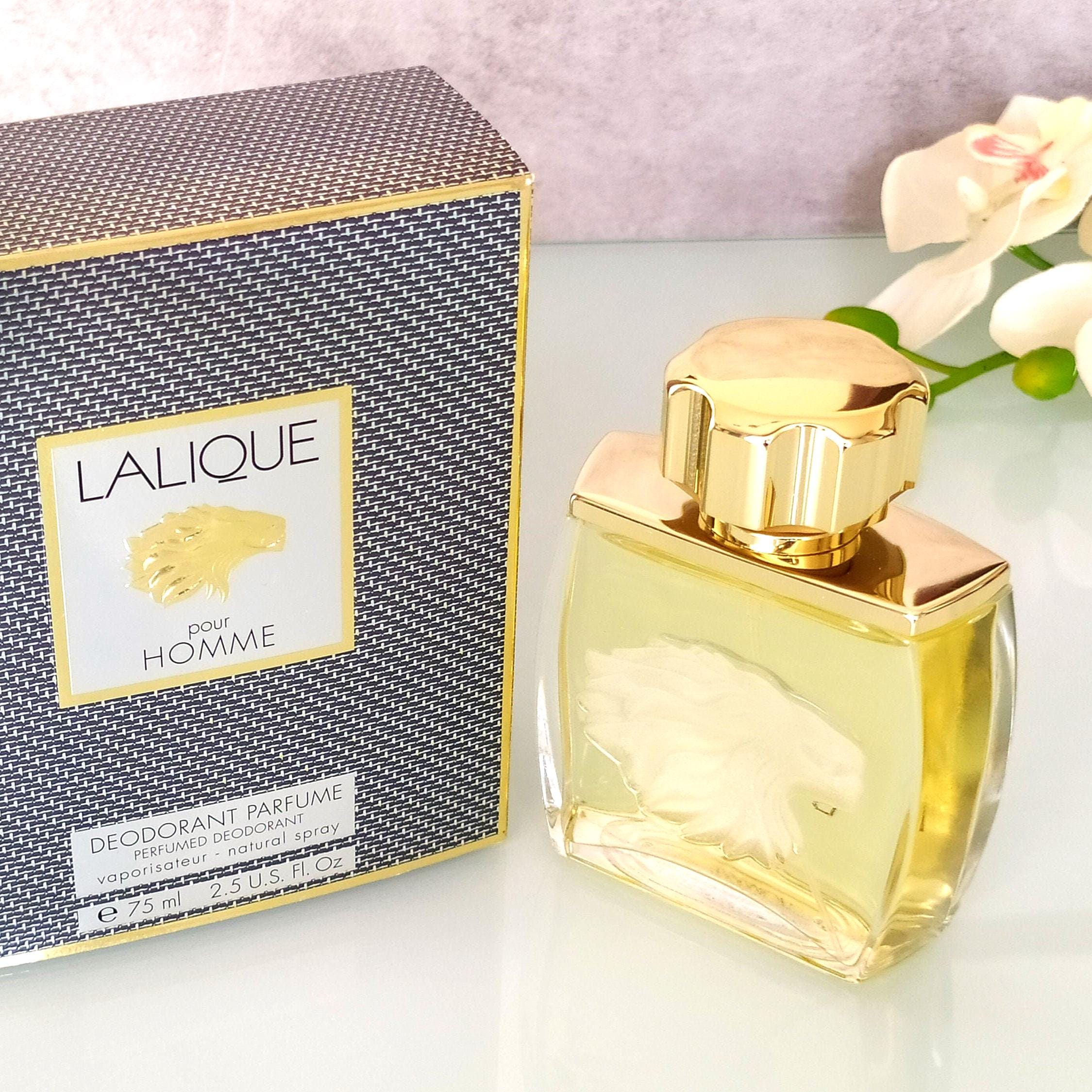Deodorant Lalique Pour Homme Lion 75 Ml Natural Spray Vintage 1997