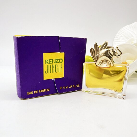 Lot of 5 Miniature Perfumes Kenzo Vintage 90s Jungle Elephant Jungle Pour Homme Perfume Samples Gift Idea Made in France Etsy