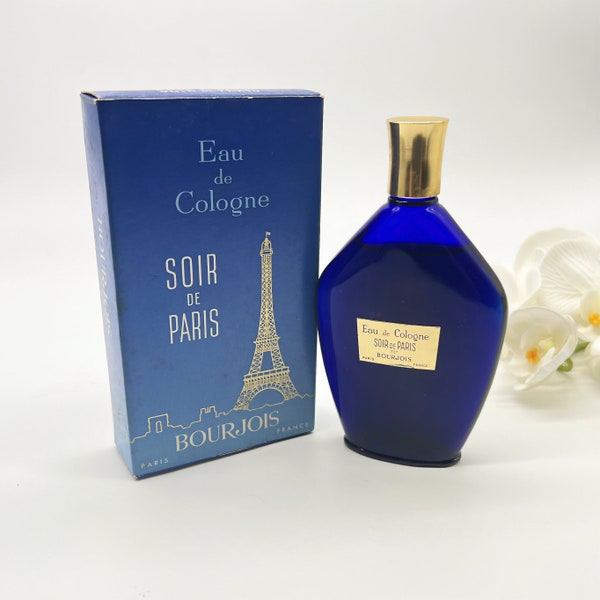 Soir de Paris Bourjois, Soirée à Paris (1928) Eau de Cologne 125 ml, Flacon scellé, parfum vintage pour femme, Idée cadeau, France Paris