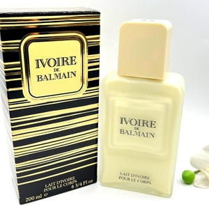 Ivoire de Balmain Body Milk 200 ml/6,8 fl.oz in Glass Bottle ,Rare Vintage , Perfumed Body Milk , France,Paris ,Gift Idea