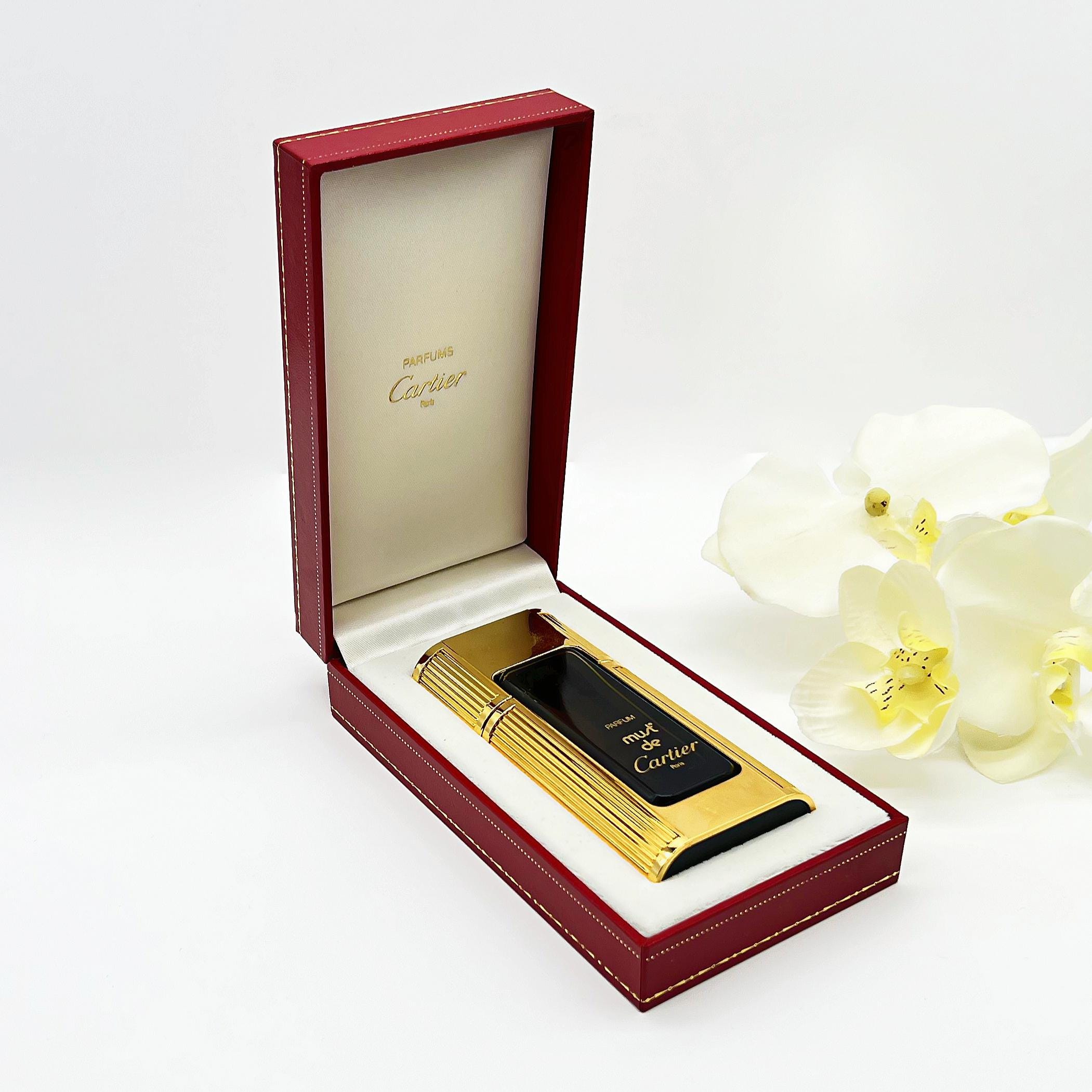 Vintage Must De Cartier Empty Perfume Bottle, Display Collectible
