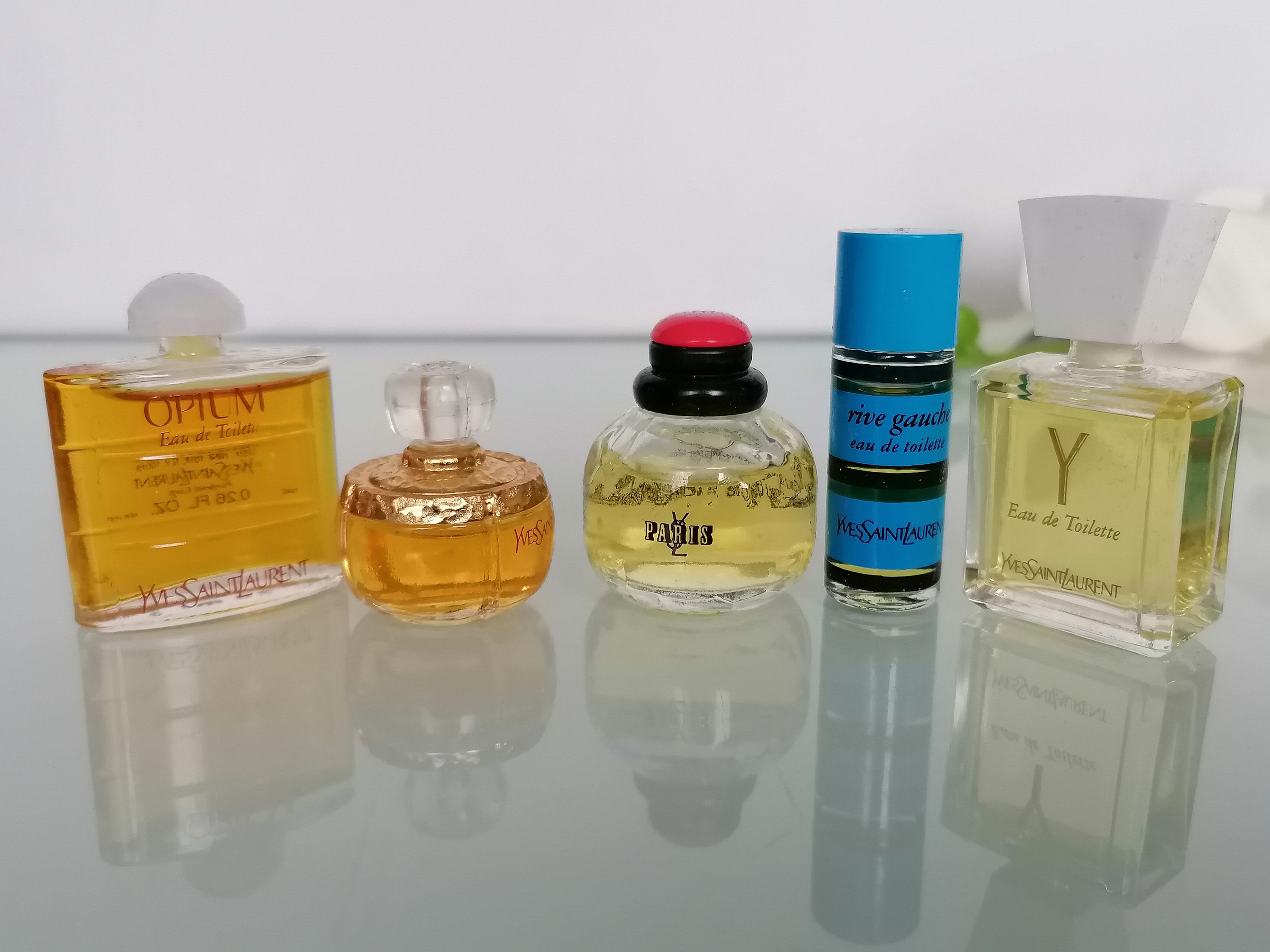 Vintage Yves St Laurent Collectible Set X 5 Miniatures ,opium