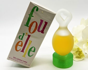 Vintage Perfume for Women, Fou d'Elle by T.Lapidus, Eau de Toilette 50ml / 1,7 fl.oz ,90s fragrances, Made in France, Gift Idea for Her