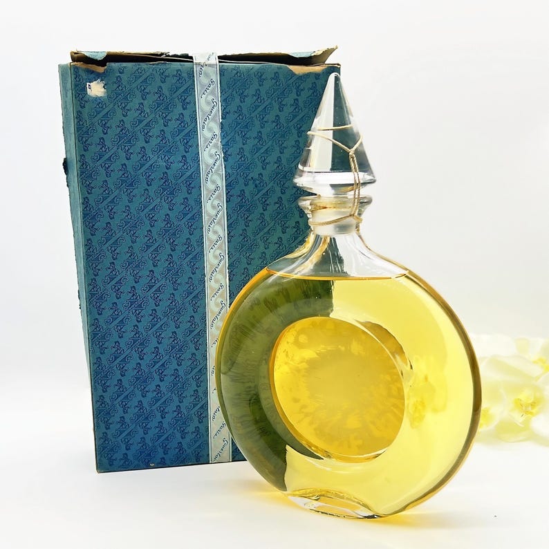 Rare 1950s Guerlain Vol de Nuit Perfume 500ml Sealed Bottle with Box , Vintage Eau de Cologne , Collectible French Perfume ,Flacon Montre image 2