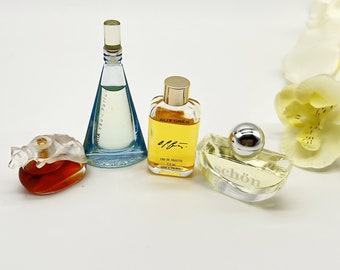 ミニチュア香水瓶14個セット、ヴィンテージ女性用フレグランス80年代