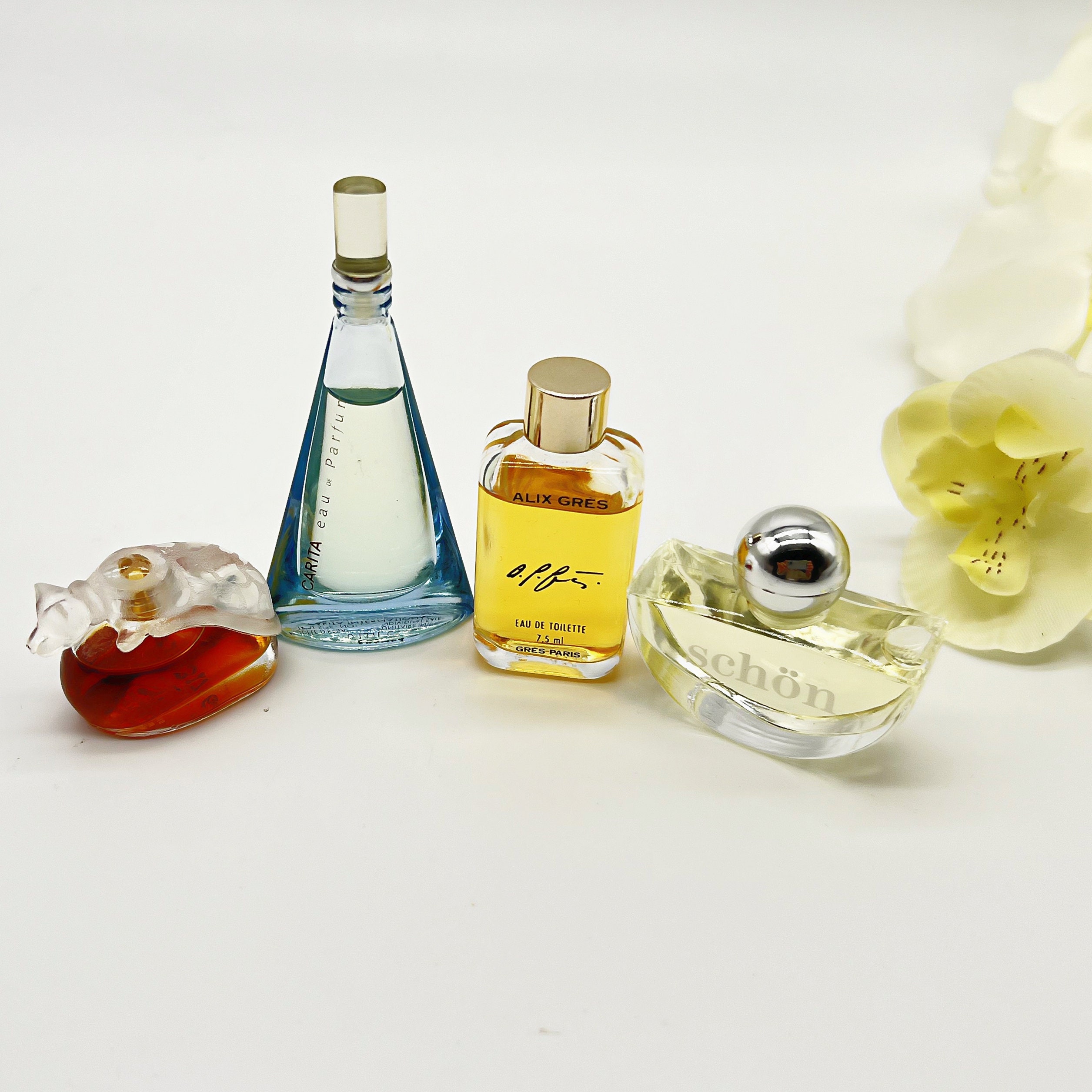 ミニチュア香水瓶14個セット、ヴィンテージ女性用フレグランス80年代