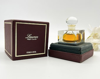 Lauren Ralph Lauren 1978 Parfum/extrait 1/4 Fl.oz /7 Ml , Perfume in  Crystal ,rare Vintage Pure Perfume, Gift Idea 