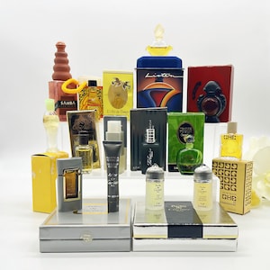Lot of 13 Miniature Perfume Bottles, Vintage Fragrance , Perfume Sampels, Panthère ,Pasha , L'Air du Temps and other, Collectible, Gift Idea