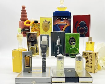 ミニチュア香水瓶13個セット、ヴィンテージメンズフレグランス80年代