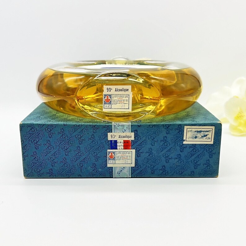 Rare 1950s Guerlain Vol de Nuit Perfume 500ml Sealed Bottle with Box , Vintage Eau de Cologne , Collectible French Perfume ,Flacon Montre image 4
