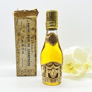 Caron Royal Bain de Champagne Extrait 130ml (1941) , Ultra-Rare Vintage Perfume 50s   ,Unopened with Box – Collector’s Find , Gift Idea