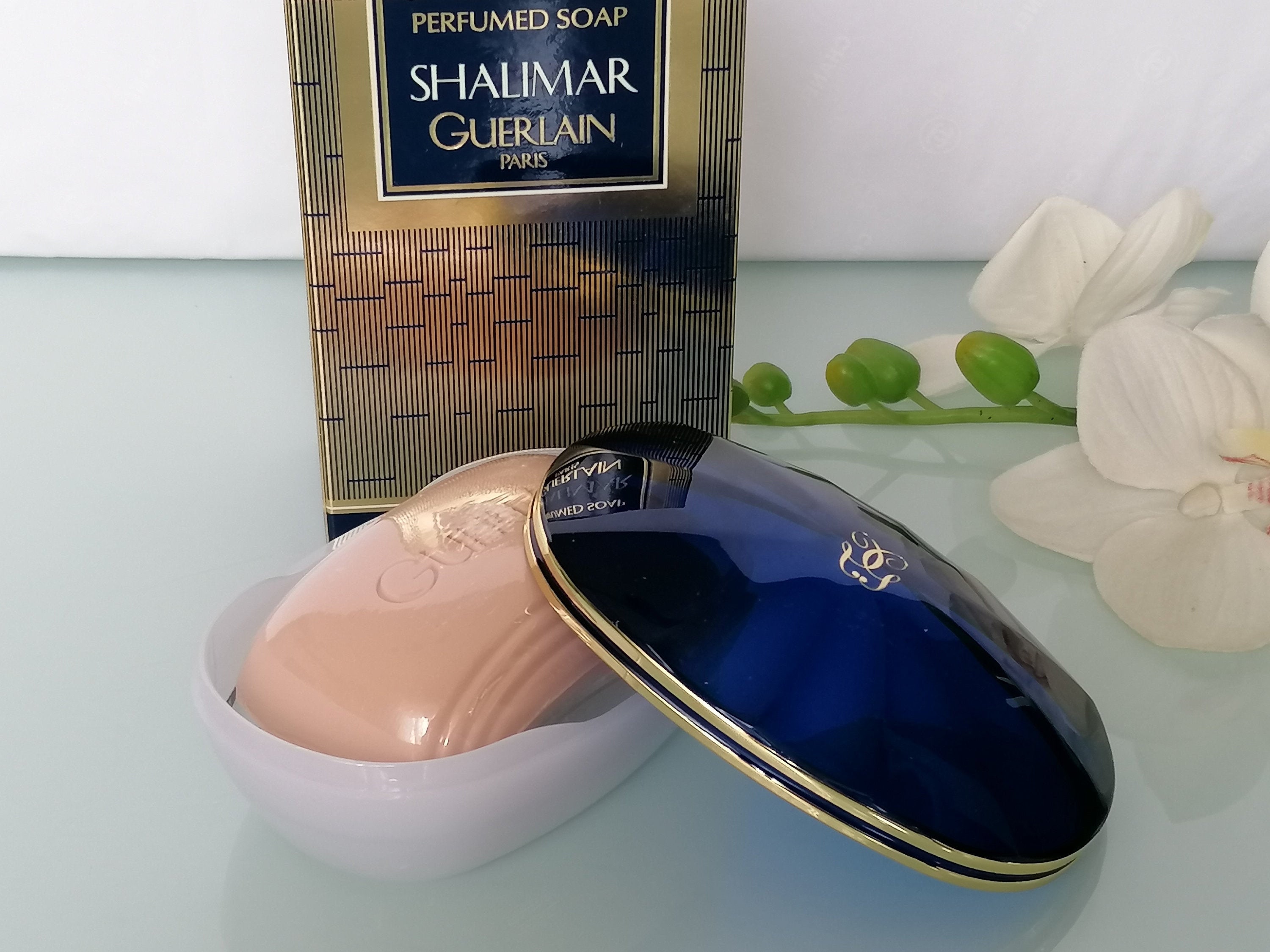Shalimar Guerlain Vintage Perfumed Soap 100g 3.5 Oz in Luxury Dish