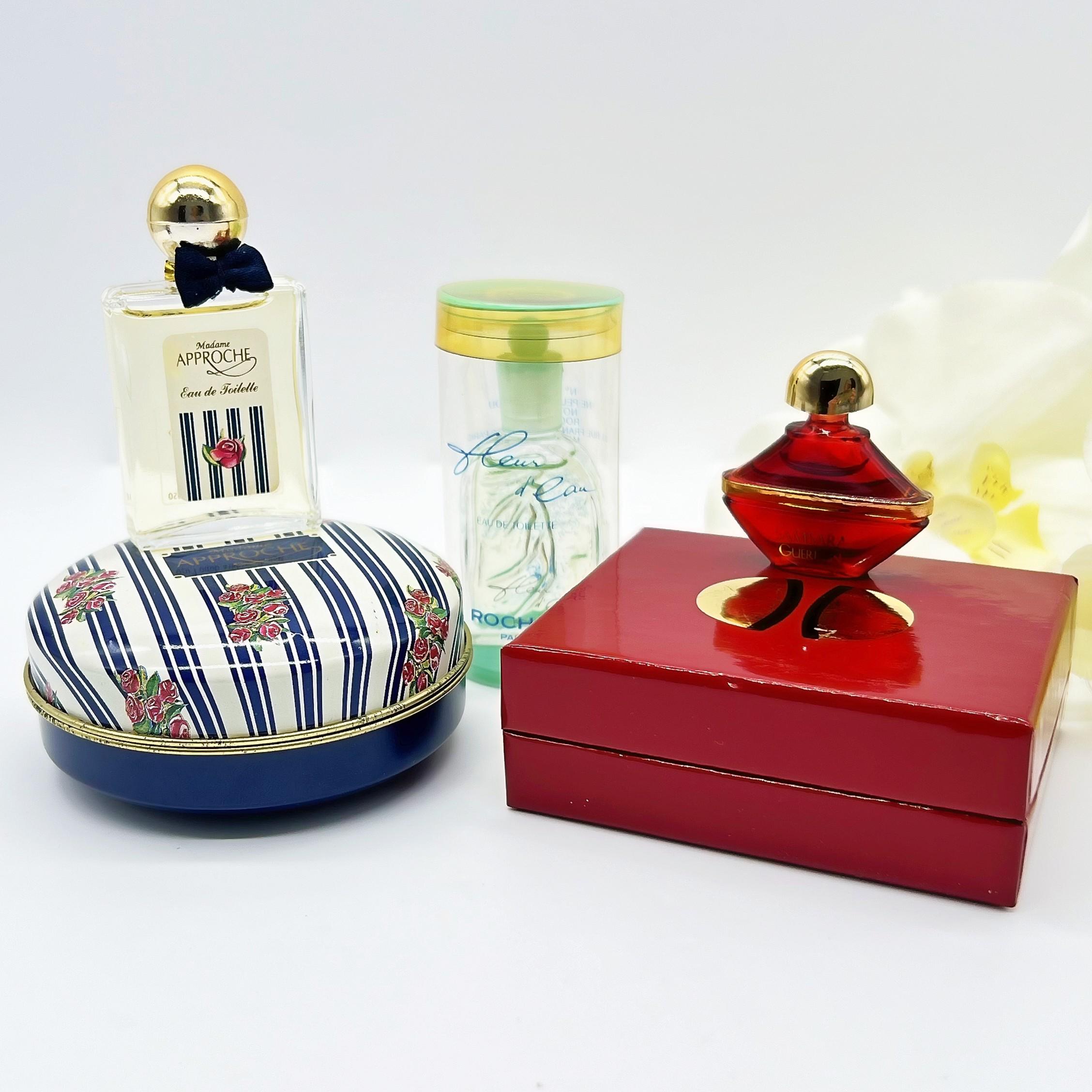 ミニチュア香水瓶6個セット、ヴィンテージ女性用フレグランス80年代