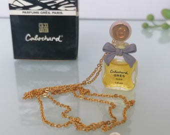 Vintage Gres Cabochard 1959 Parfum 1.8ml Sample Pendant Necklace Chain Rare Collectible Perfume