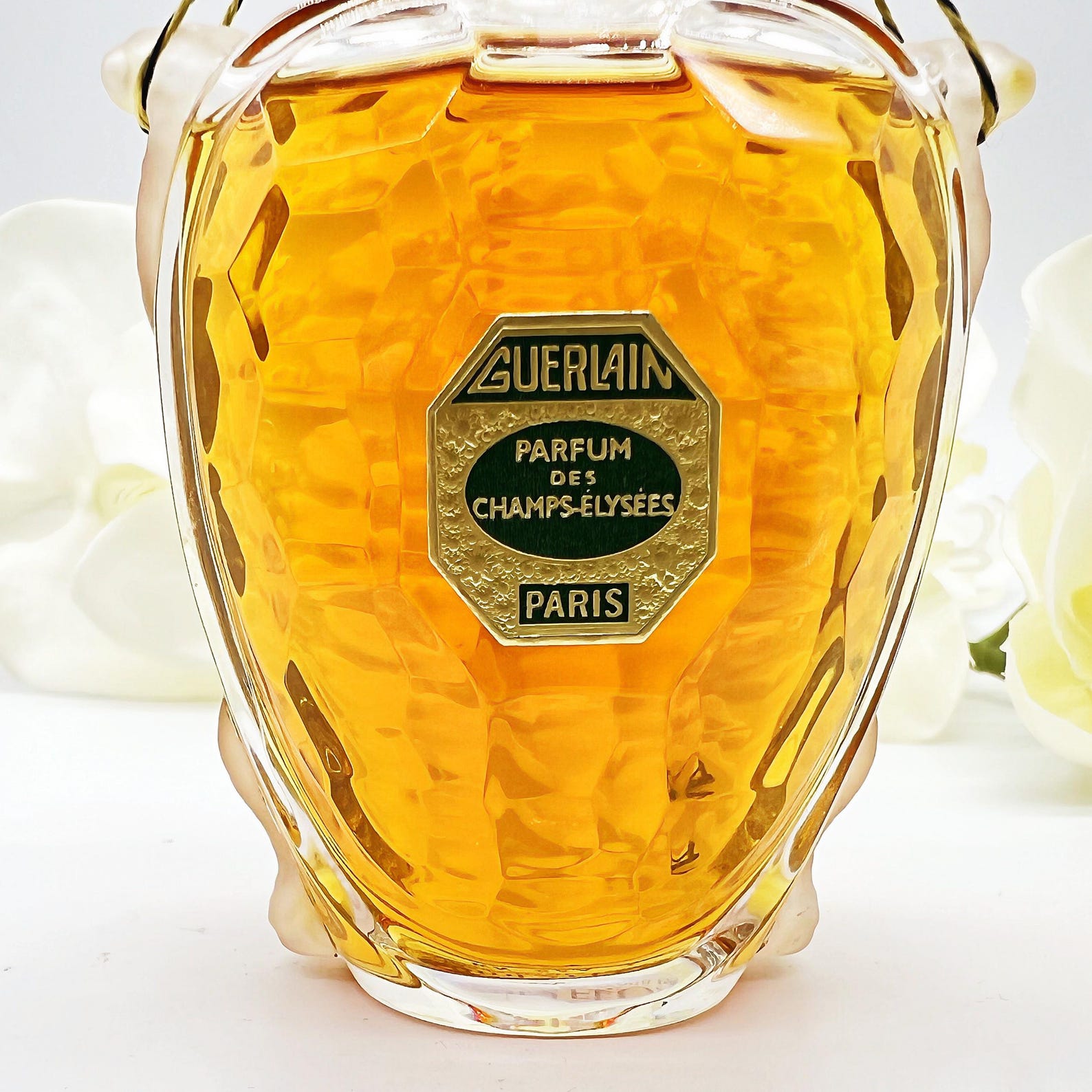 Rare 1995 Guerlain Champs Elysees Extrait 60ml Baccarat Crystal Turtle ...
