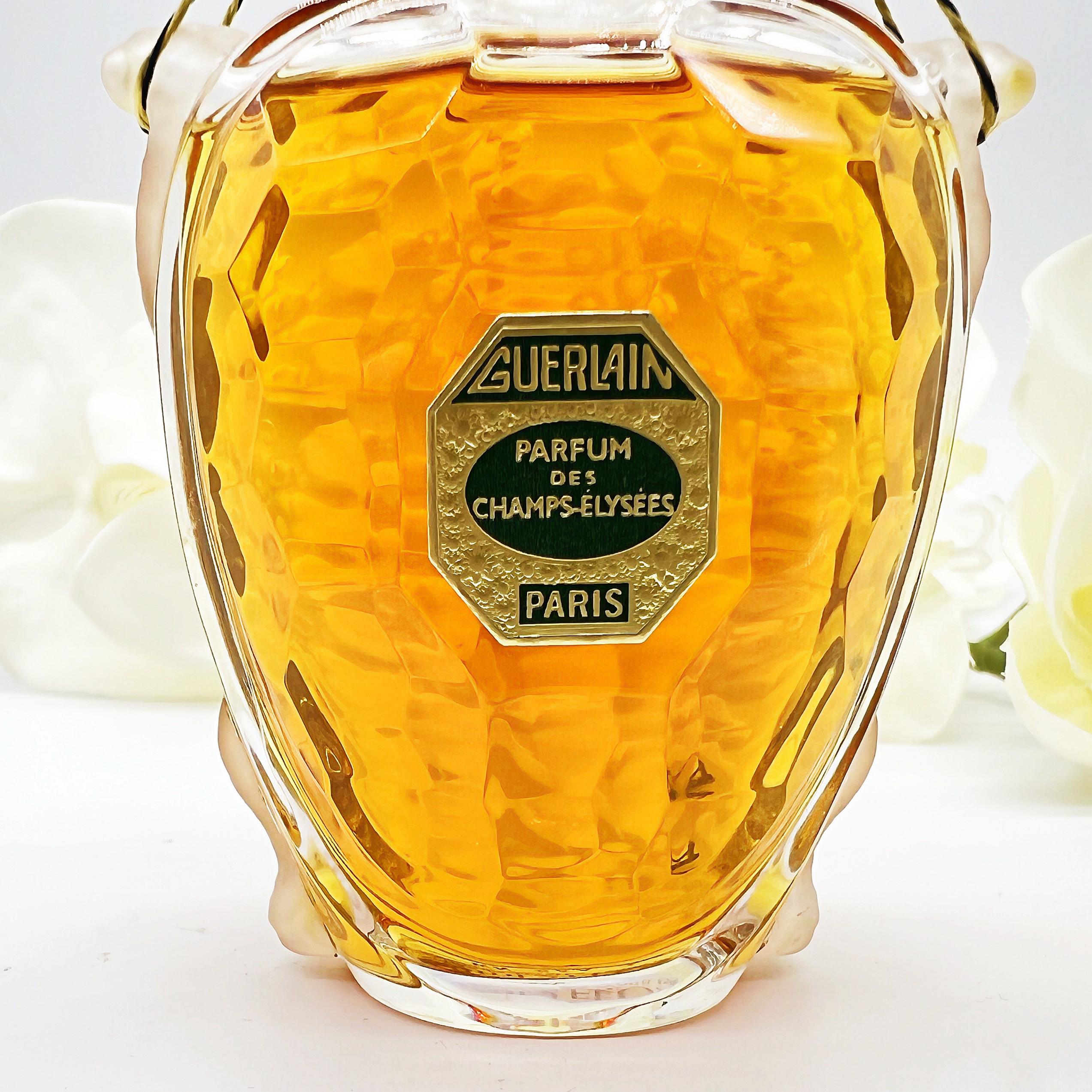 Rare 1995 Guerlain Champs Elysees Extrait 60ml Baccarat Crystal