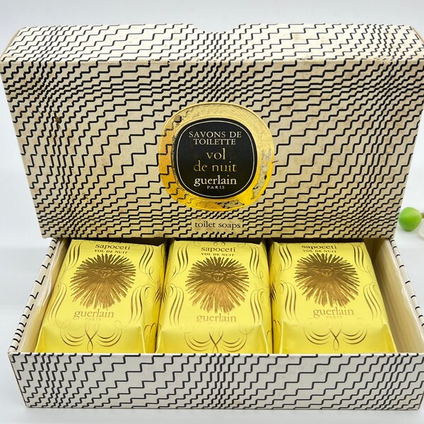 Vol de Nuit Guerlain  Perfumed Soap Set 3x 100 g/3x 3.5 oz  Rare Vintage Soap for Women