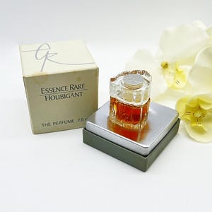 Essence Rare by Houbigant , Vintage Parfum Extrait 7.5ml , Rare 1970s French Perfume , Full Flacon  , Collectible Fragrance , Gift Idea