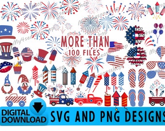 4 juli Svg-bundel vuurwerk Svg en png 4 juli vuurwerk meer dan 100 bestanden vuurwerk Png Svg-elementen vuurwerk clipart png-bestanden