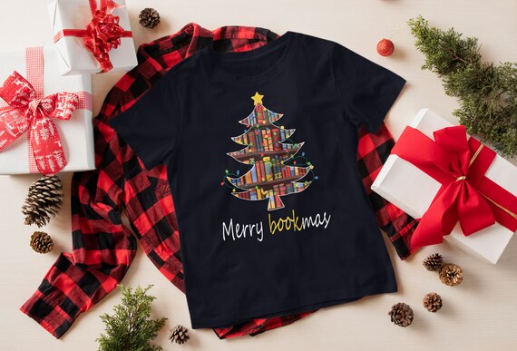 Merry Christmas Tree Shirt Love Reading Books Librarian Nerd Merry Christmas Tree Shirt Love Reading Books Librarian Nerd