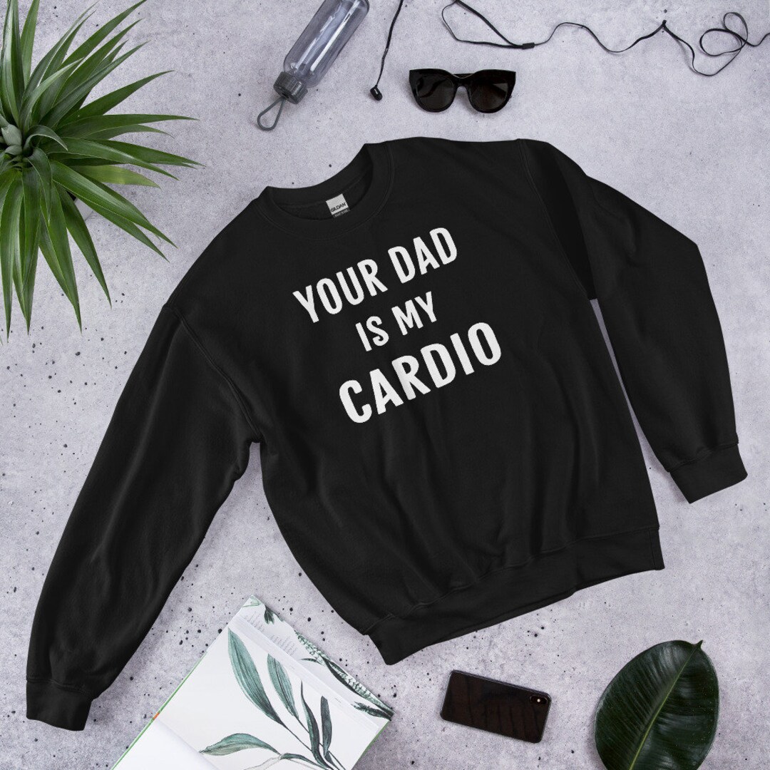 Your Dad Is My Cardio tank top funny gym Women's workout Muscle