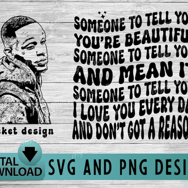 Someone to tell you Svg & Png toosii Svg toosii Png Someone to tell you, I love you every day Wavy Retro Svg
