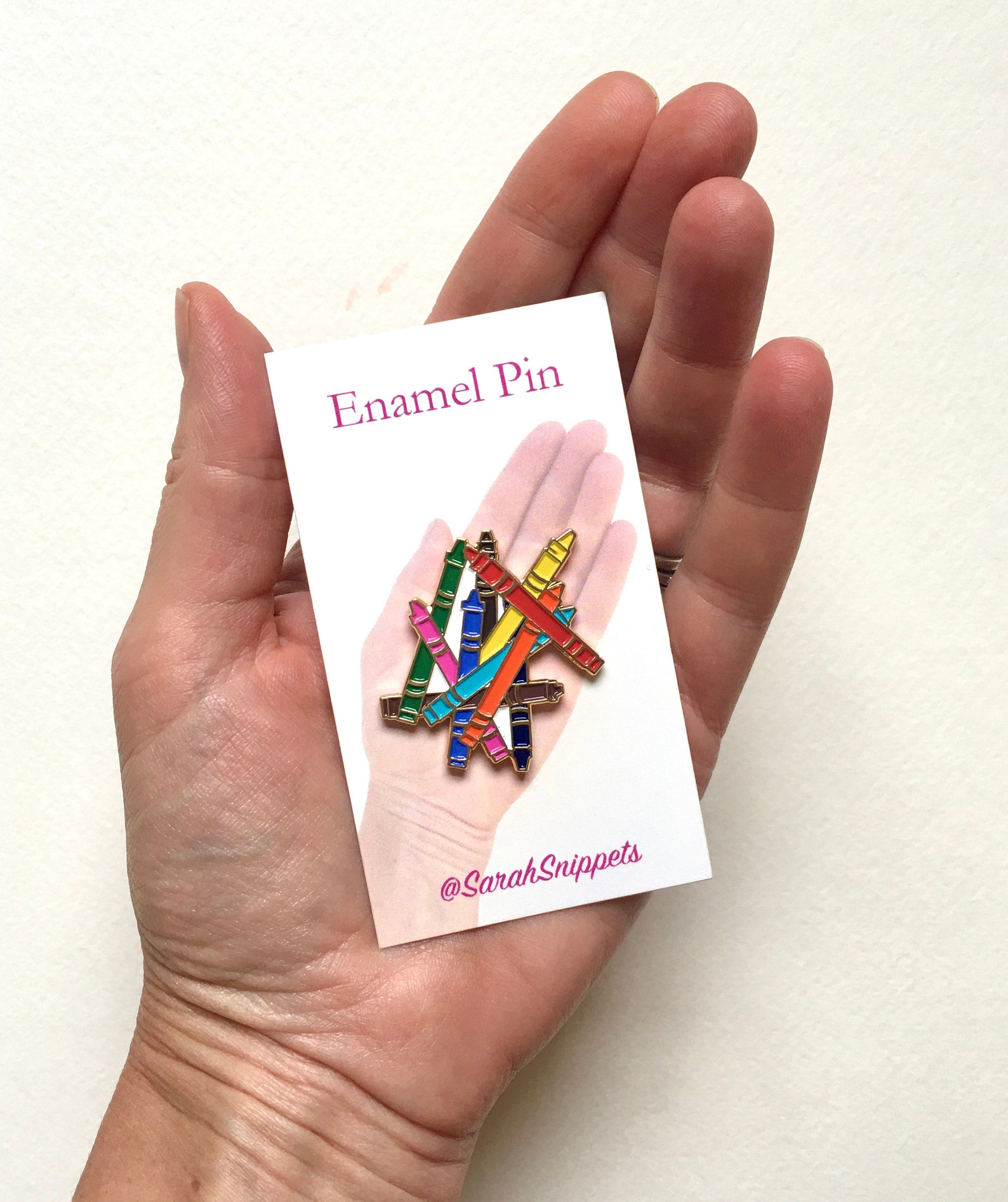 Crayon Enamel Pin/colorful Art Teacher Jewelry Etsy