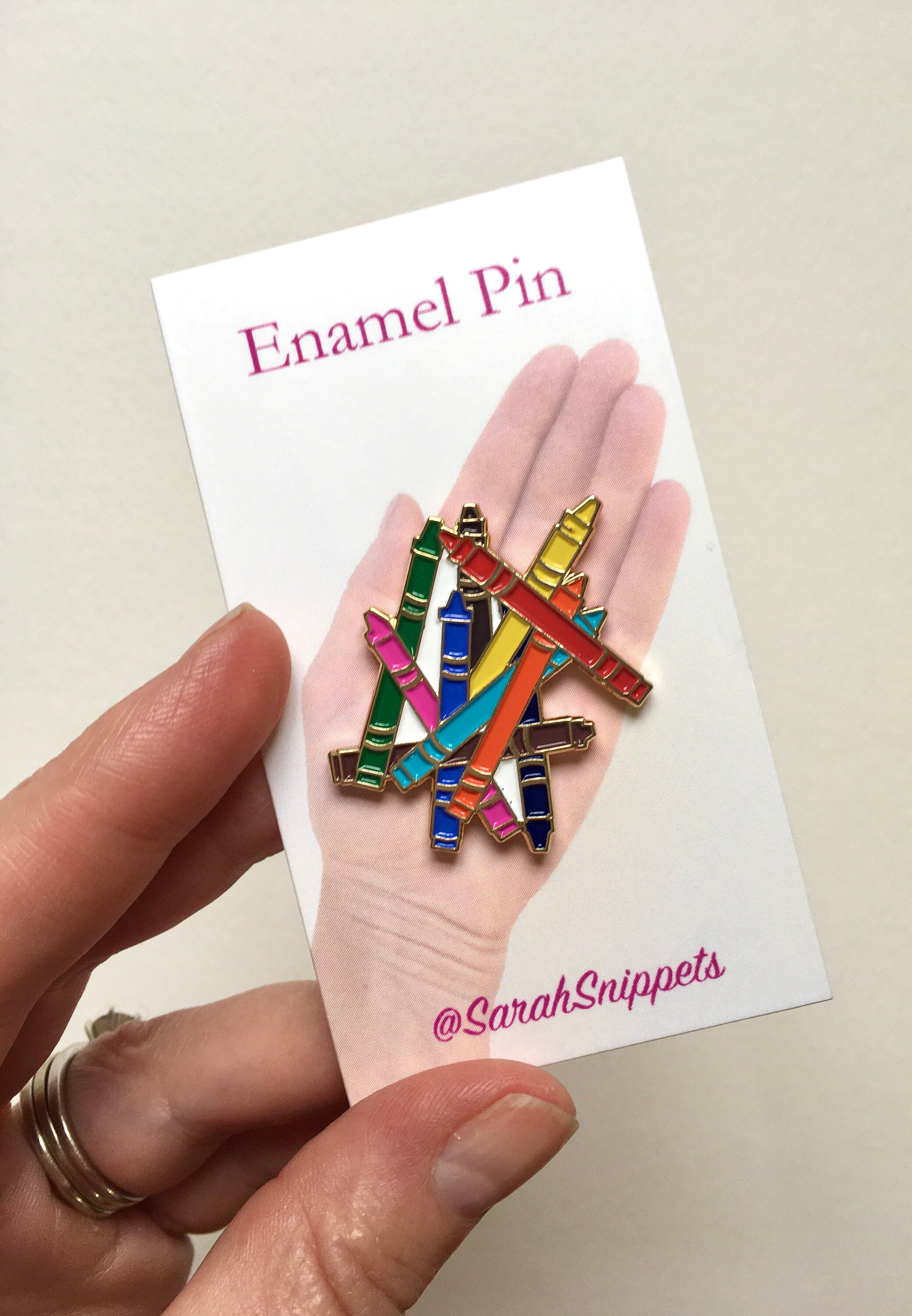Crayon Enamel Pin/Colorful Crayon Jewelry Etsy