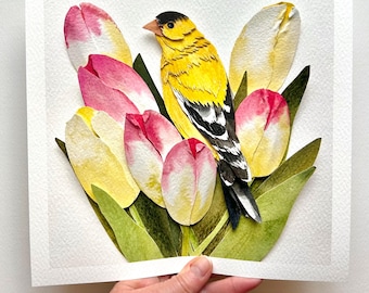 Limited Giclee “Happiness”  Print/Goldfinch Fine Art Print