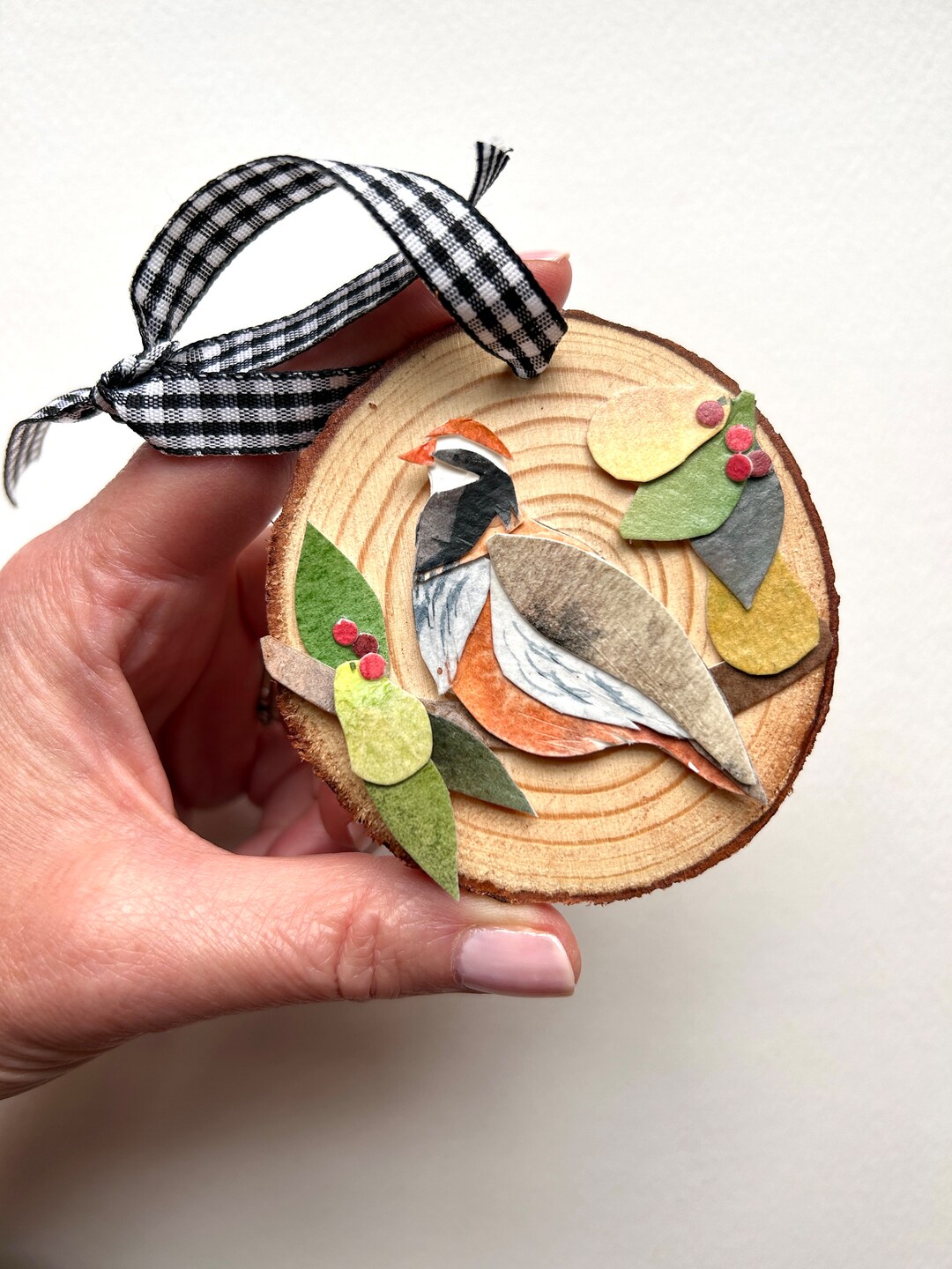Original Partridge Ornament/handmade Bird Ornament Etsy