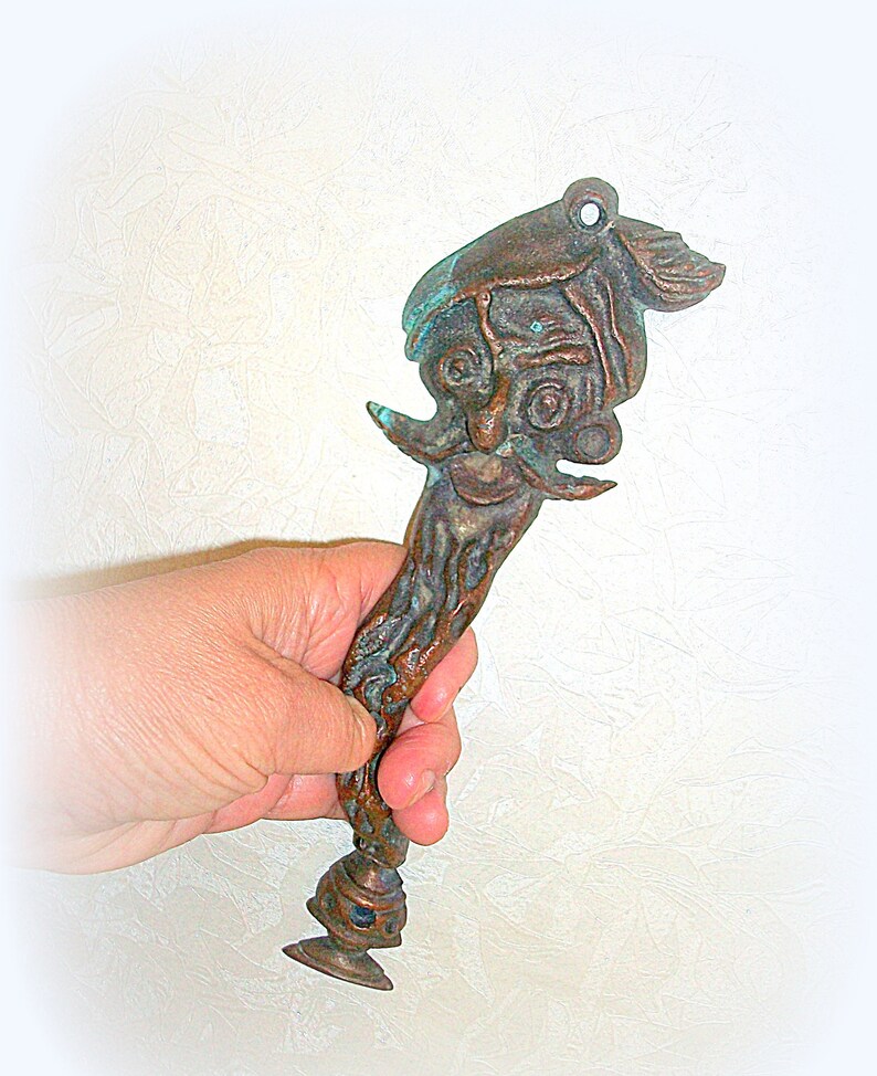 Vintage door handle for projects decoration 1 original bronze Etsy