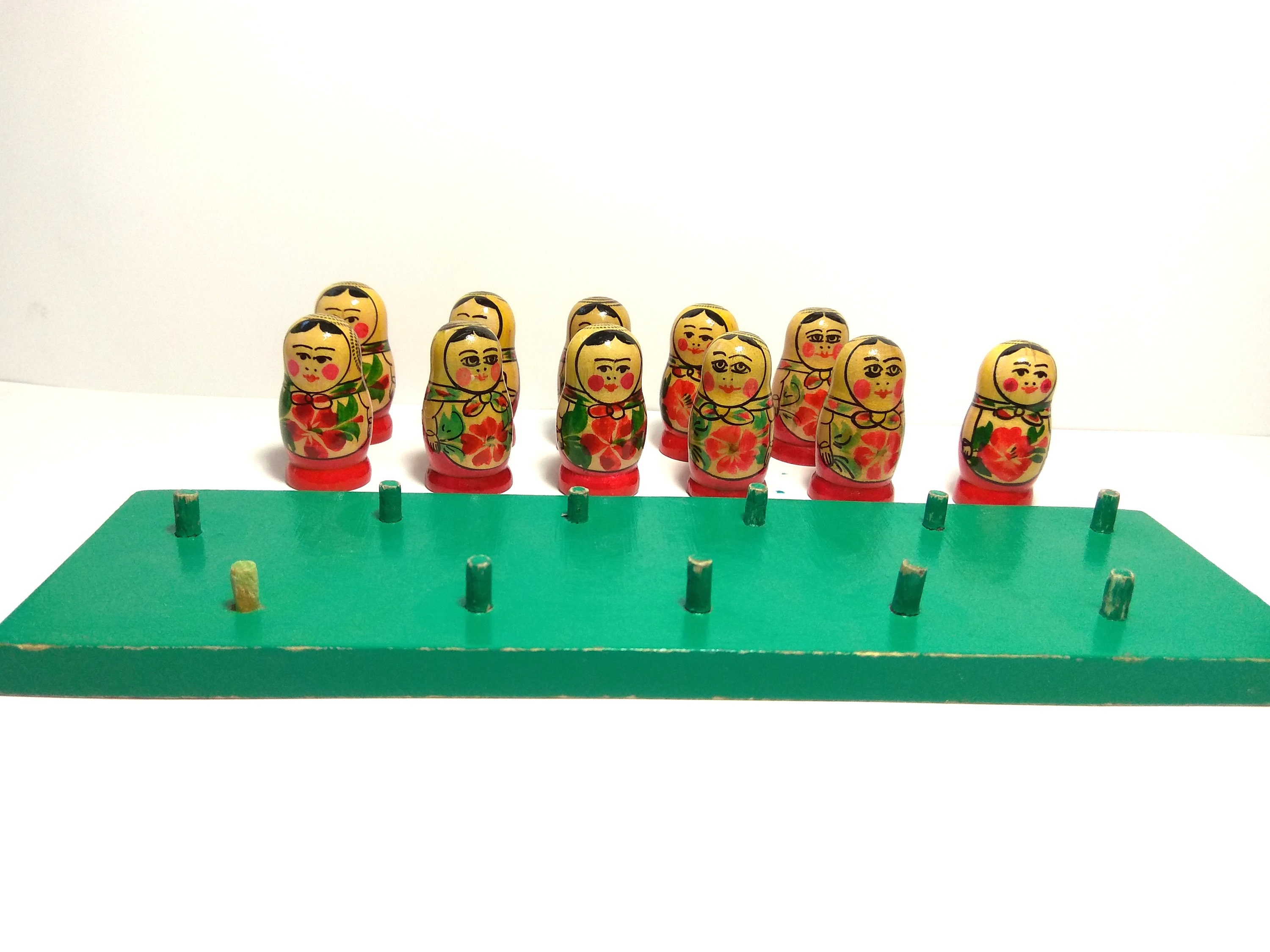 Matryoshka Wooden Toys Set 11 Pieces Teach Children 38 Years Etsy