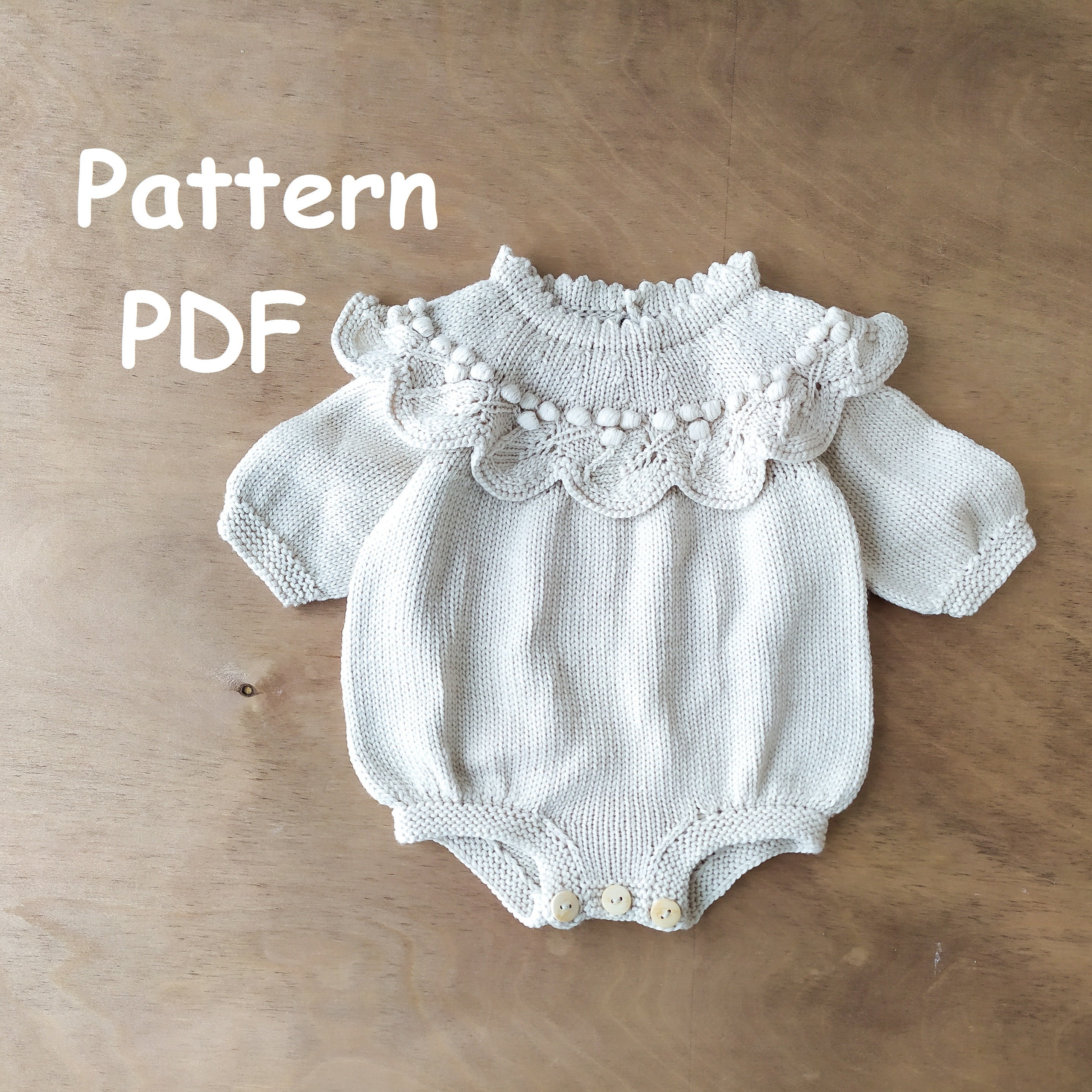 Knitting pattern for baby Baby Romper Knitting Pattern Baby Etsy