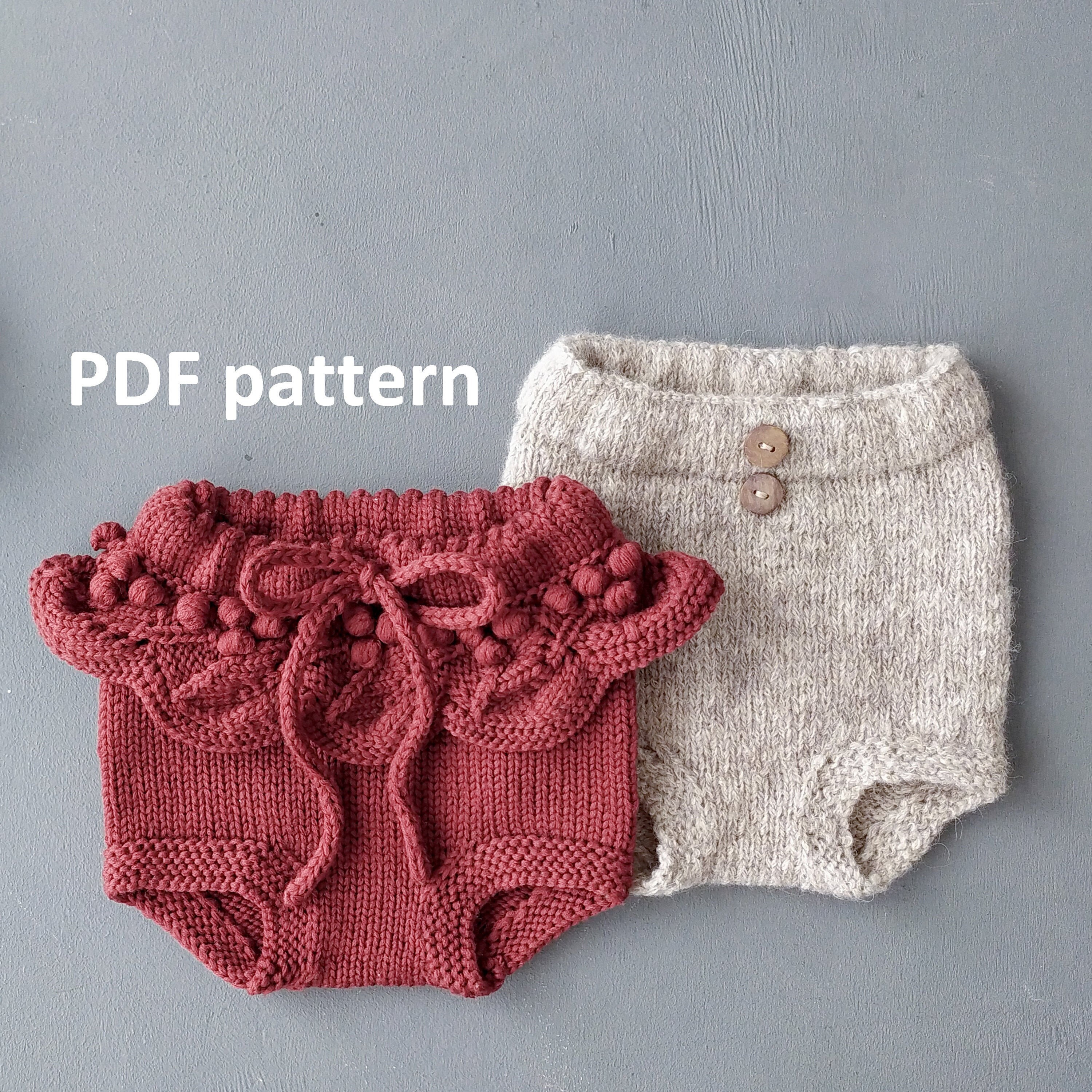 Knitting Pattern Baby Bloomers Knitted Bloomers Bloomers for Etsy