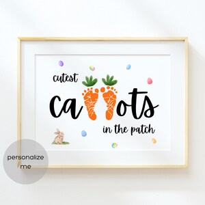 Cutest Carrots in the Patch Easter Footprint Craft | DIY Easter Craft for babies, infants, toddlers and kids