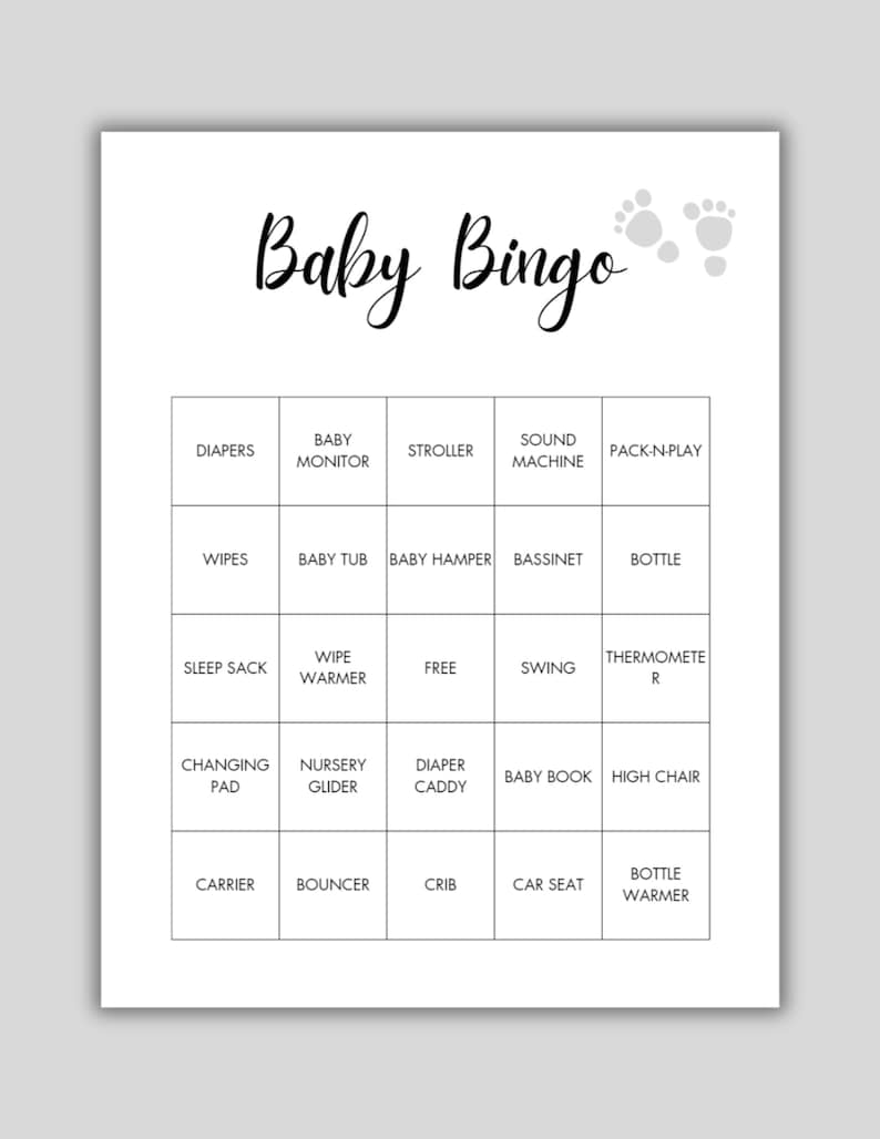Baby Shower Games Bingo Cards, Bear Theme Bingo Game, Shower Game For Family Friends Large Multiplayer Group Activities, Bear Party